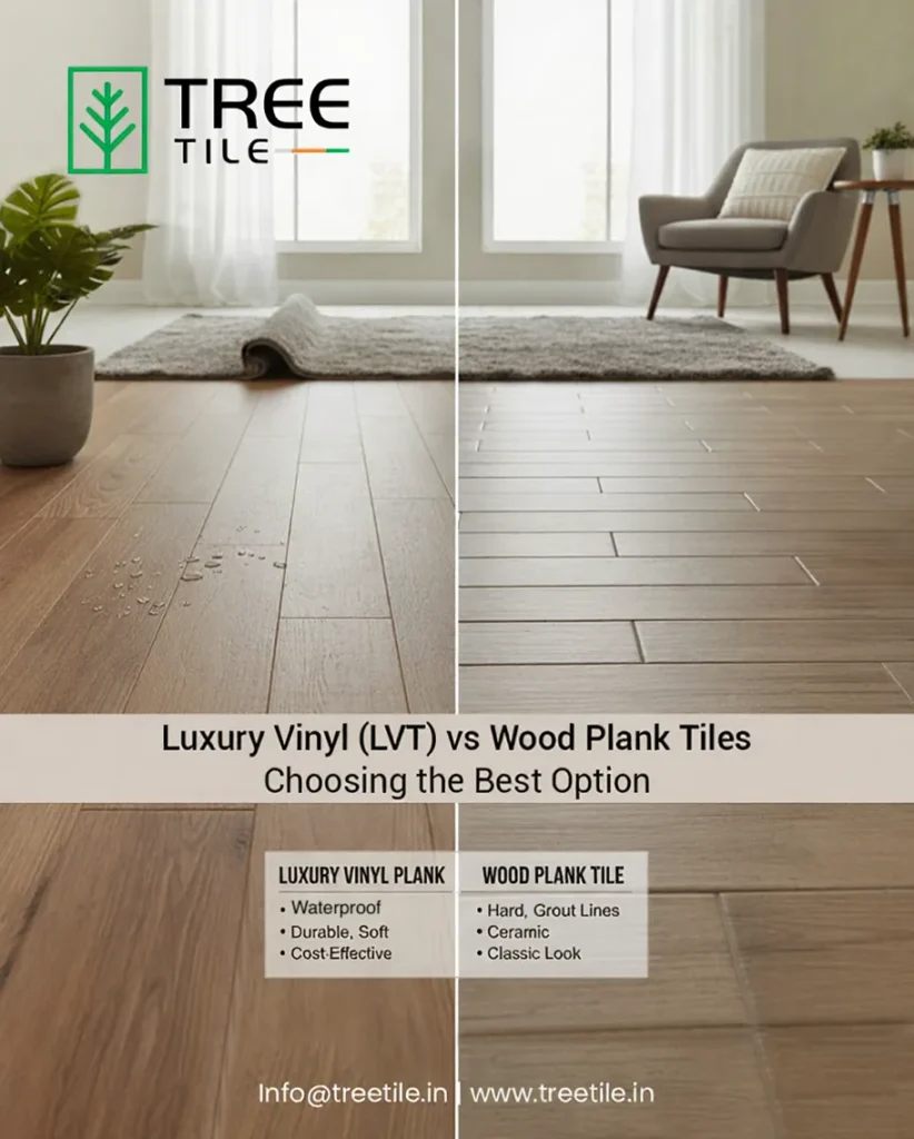 LVT Vinyl Tiles vs Wood Plank Porcelain Tiles